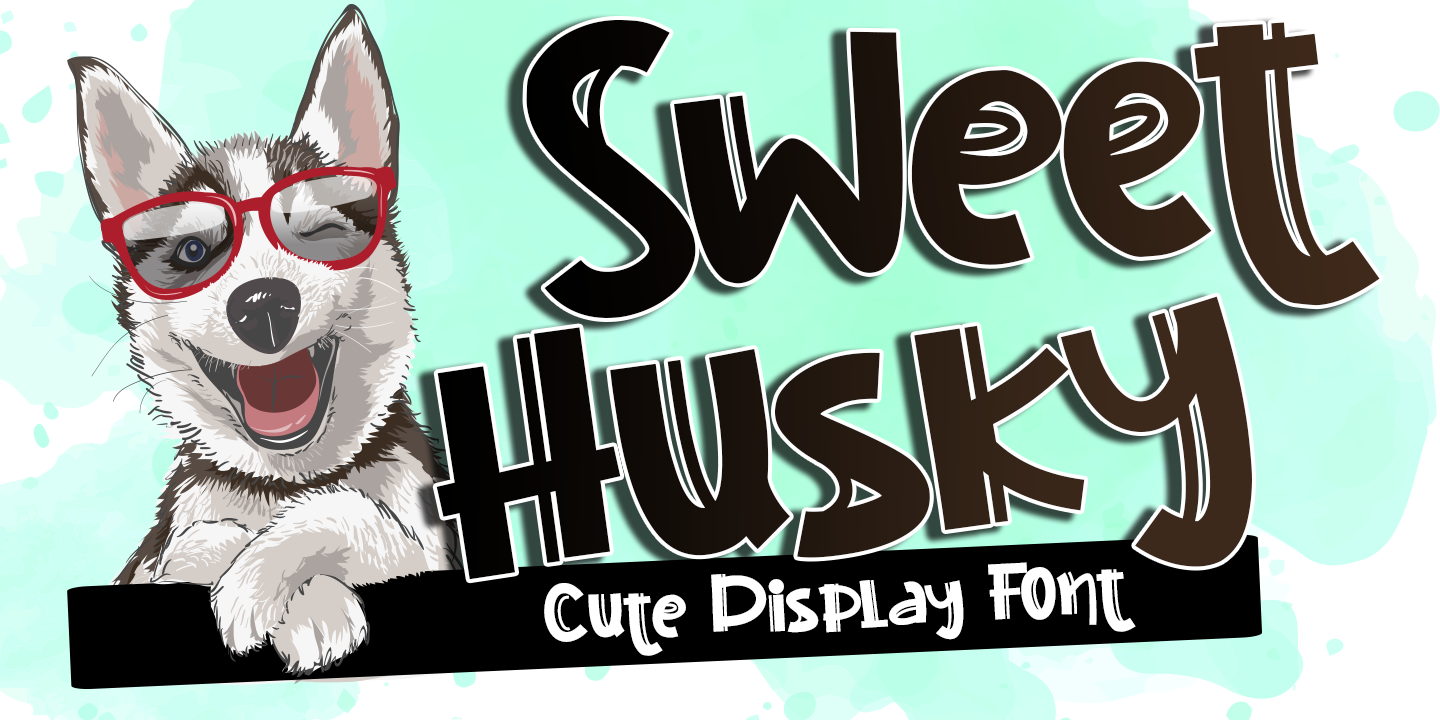 Beispiel einer Sweet Husky-Schriftart